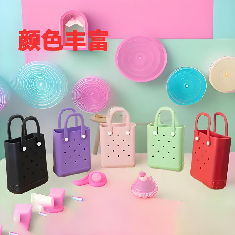 New Eva Jelly Bag Diy Accessories Hole Bag Single Shoulder Slung Beach Vacation Bag Simple Satchel Women'S Bag - Image 4